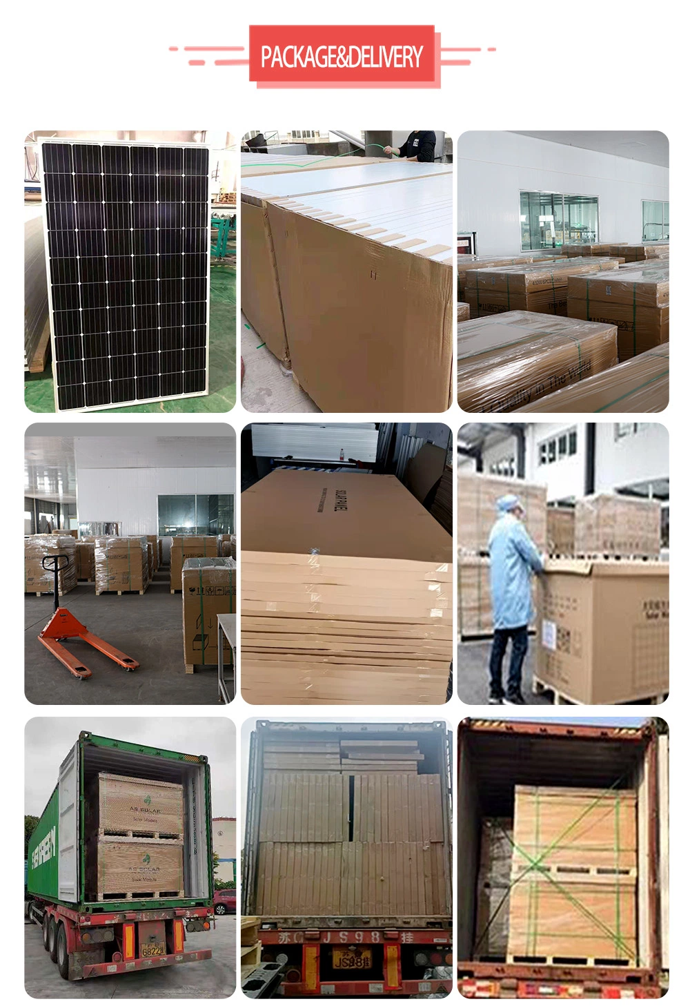 400W 450W 500W 550W 600W Monocrystalline Solar Panel and PV Module