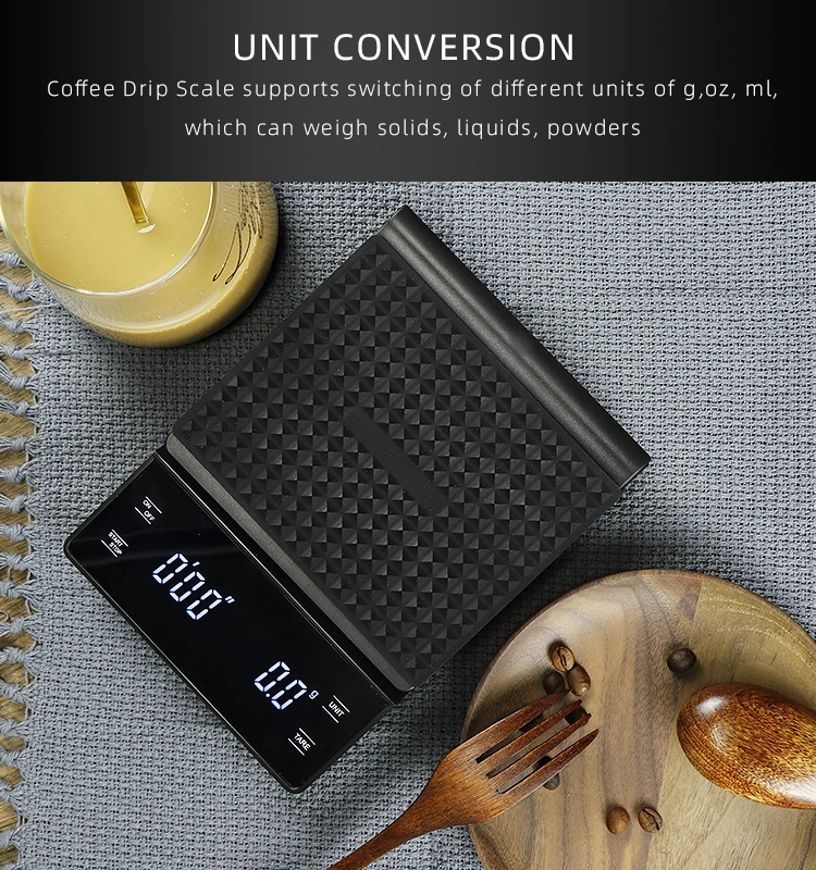 ABS Plastic LED Touch Screen 3kg Food Coffee Scale Timer