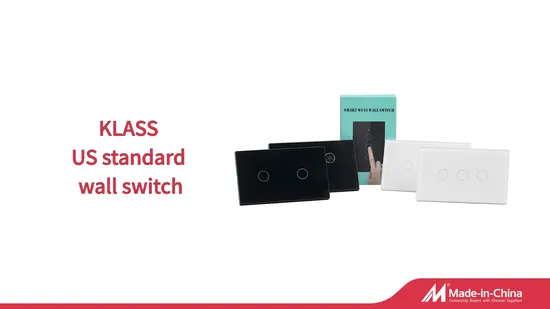 Klass Us Standard Tempered Glass Panel 1way WiFi Smart Home Tuya Remote Voice Control Curtain Touch Switch