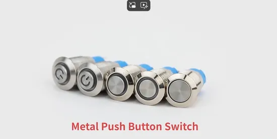 Durable Flat Head Waterproof Metal Push Button Switch for Reliable Control 