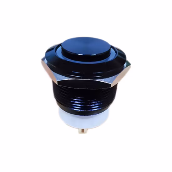 Small Metal Head Plastic Shell Power Waterproof 16mm LED Push Button Switch