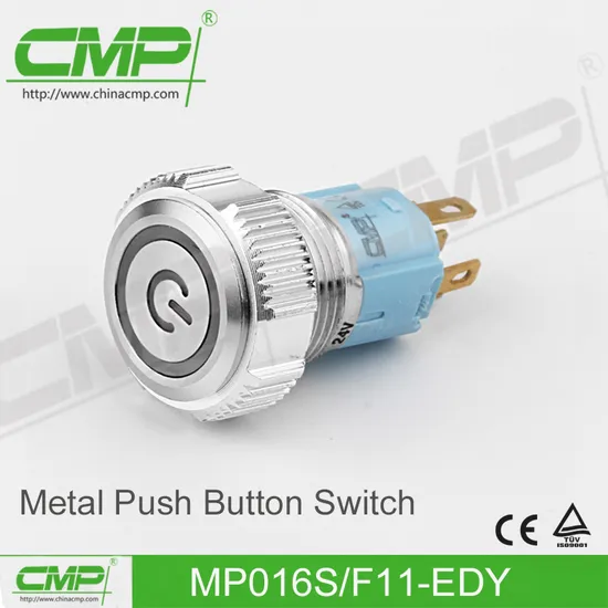 CMP 16mm Push Button with Power Symbol Illumination 