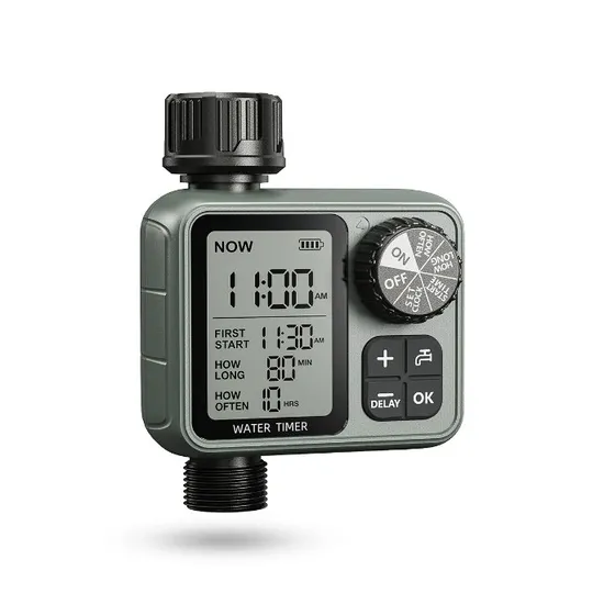 Newly Designed Outdoor Courtyard Electronic Automatic Water Timer Garden Irrigation Sprinkler Hct